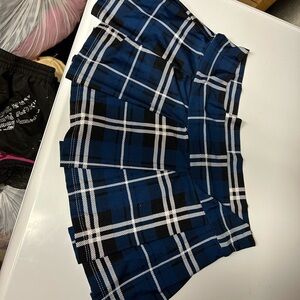 rag & bone Blue and Black Plaid Mini Skirt
